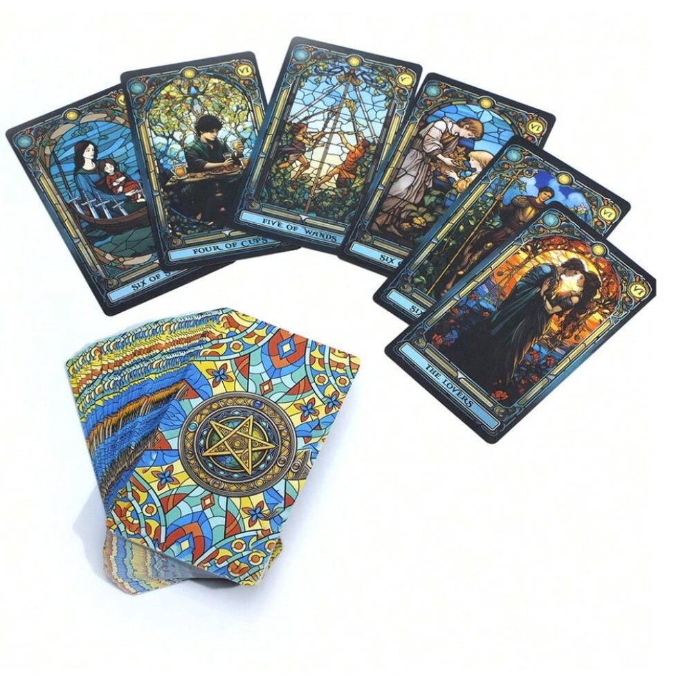 Stained Glass Tarot 78 Card Deck NWT